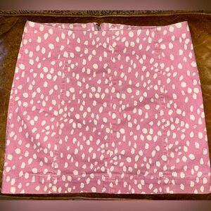 Jolt Denim Skirt Pink Polka Dot